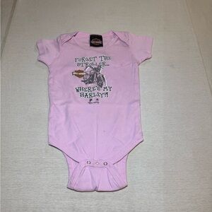 Harley-Davidson Pink Baby Bodysuit